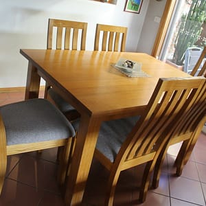 Quality Solid tassie oak dining table made in Australia