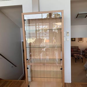 Quality Tassie oak display cabinet made in Australia!